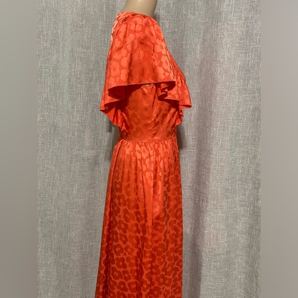 Kate Spade Rambutan Poppy Field Jacquard Dress-Size:4-in bright orange - Picture 11 of 14